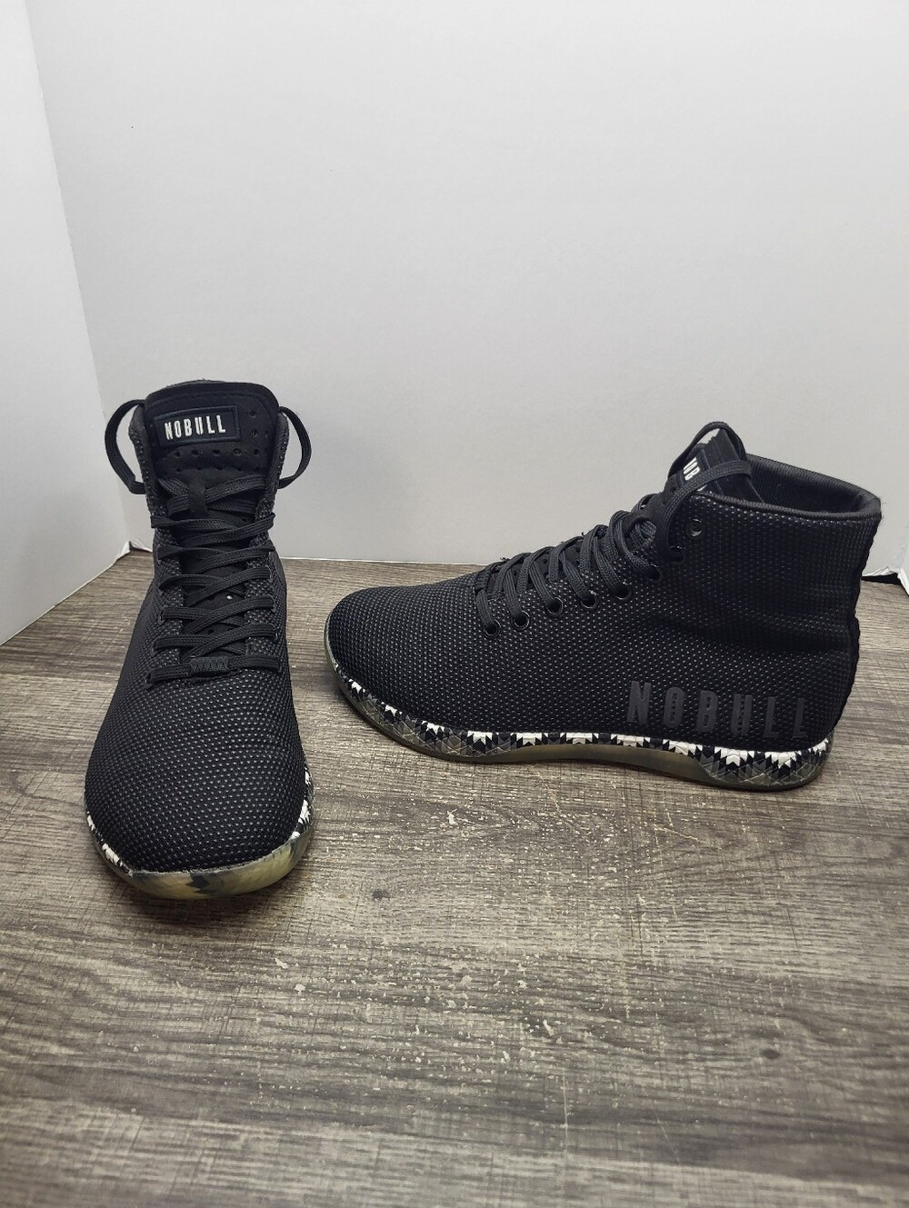 NoBull Outwork Black Patchwork High Top Cross Training Shoes Womens Size 8.5
